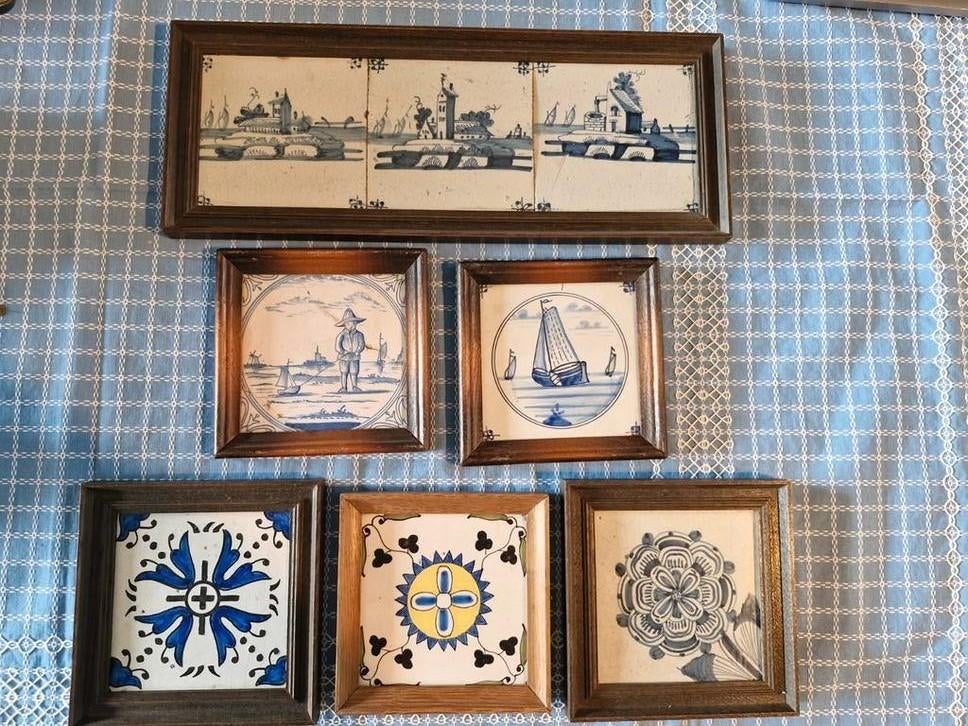 Diverse Delfts Blauwe Tegeltjes, Antiek en Kunst, Antiek | Wandborden en Tegels, Ophalen of Verzenden