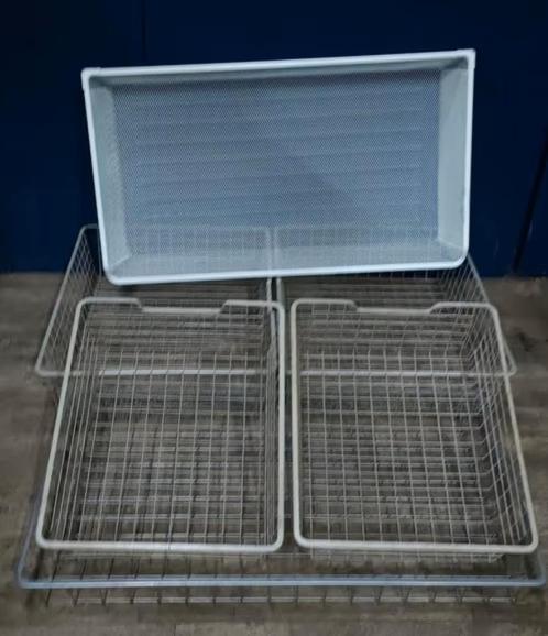 6 x metalen manden / lades Ikea, Huis en Inrichting, Kasten | Kledingkasten, Gebruikt, Minder dan 100 cm, Met lade(s), Metaal