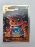 Mario Pikachu with blue Ball Pokemon metalen kaart goud, Ophalen of Verzenden, Nieuw, Losse kaart