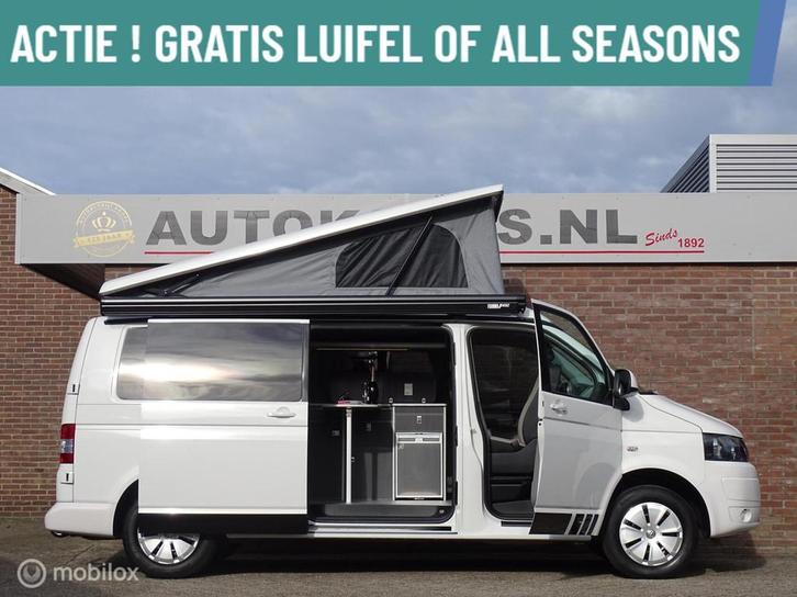 Volkswagen Transporter L2 Buscamper 2.0 115Pk Euro-5 Benzine, Caravans en Kamperen, Campers, Bedrijf, tot en met 4, Buscamper of Camperbus