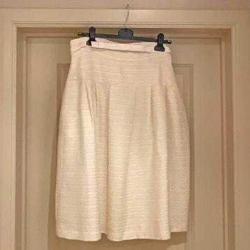 Ladress Couture rok tweed stof Maat XL creme beschikbaar voor biedingen