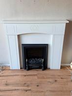 Elektrische openhaard met schouw en warmtebron, Huis en Inrichting, Ophalen of Verzenden, Gebruikt, Inzethaard, Elektrische haard