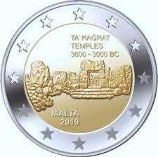 2 Euro Malta 2019 UNC - Ta' Hagrat Tempels, Postzegels en Munten, Munten | Europa | Euromunten, Losse munt, 2 euro, Malta, Verzenden