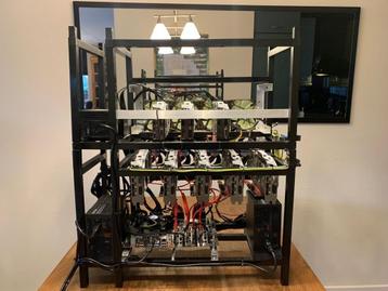 GPU mining-rig voor het minen van CRYPTO & renderen AI