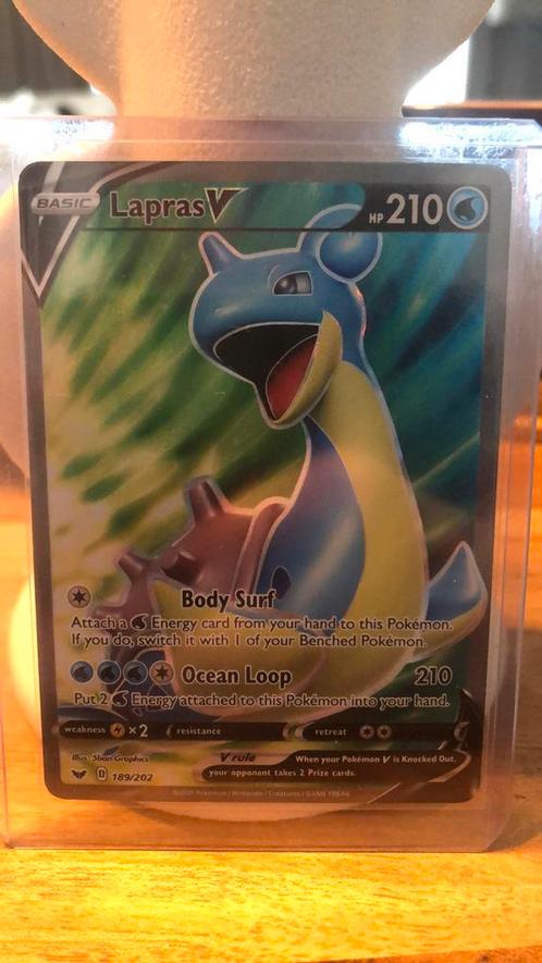 Lapras V (SSH 189) (Near Mint), Hobby en Vrije tijd, Verzamelkaartspellen | Pokémon, Nieuw, Losse kaart, Foil, Ophalen of Verzenden