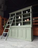 Groene Boekenkast | Winkelkast | Bibliotheekkast #1955, Ophalen of Verzenden, Metaal, Met deur(en)