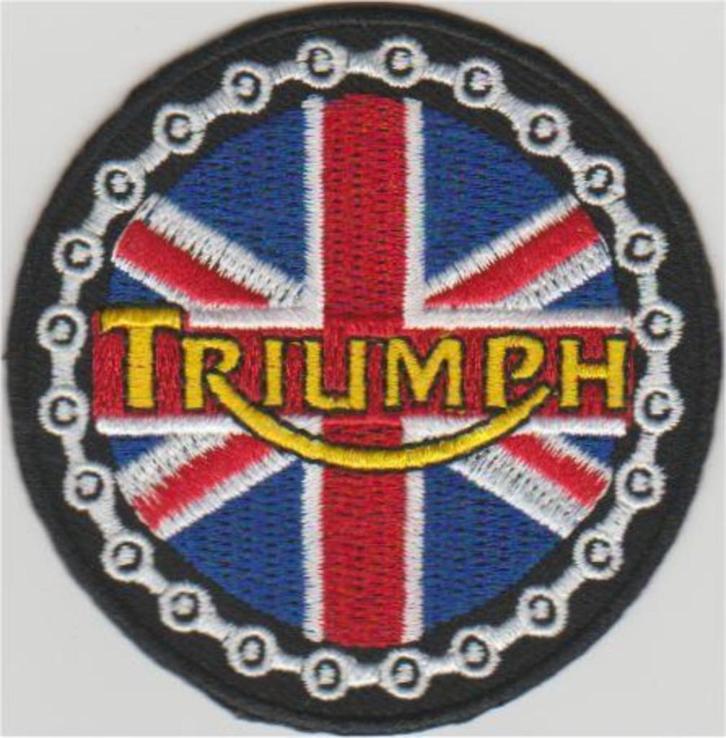 Triumph Motorcycles stoffen opstrijk patch embleem #35, Motoren, Accessoires | Overige, Nieuw, Ophalen of Verzenden