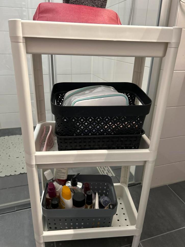 Ikea badkamer stellingkast - wit - goede staat, Huis en Inrichting, Kasten | Dressoirs, Zo goed als nieuw, Minder dan 50 cm, 25 tot 50 cm