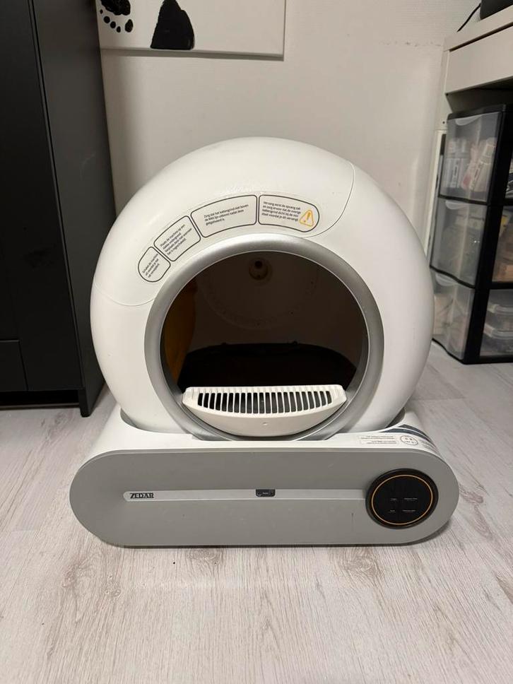 Elektrische kattenbak ZEDAR, Dieren en Toebehoren, Kattenbakken, Gebruikt, Open, Zelfreinigend, Ophalen of Verzenden
