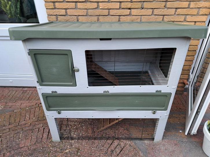 Konijnenhok ferplast, Dieren en Toebehoren, Knaagdieren en Konijnen | Hokken en Kooien, Gebruikt, Hok, Konijn, Ophalen of Verzenden