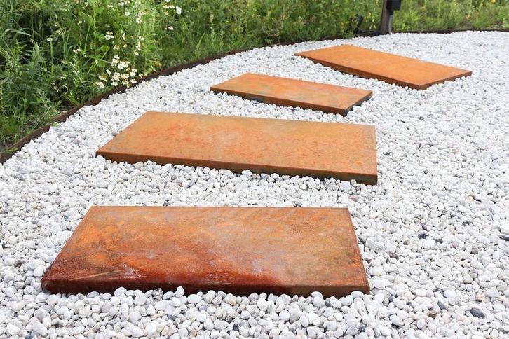 Cortenstaal Staptegel | OP MAAT TE BESTELLEN!, Tuin en Terras, Overige Tuin en Terras, Zo goed als nieuw, Ophalen