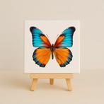 Wandtegeltje Vlinder blauw / oranje, Ophalen of Verzenden, Zo goed als nieuw