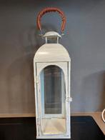 Windlicht lantaarn wit metaal, Huis en Inrichting, Ophalen of Verzenden, Wit, Metaal