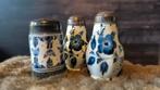 Delfts Blauw Strooiers & Potje met Verzilverde Details, Ophalen of Verzenden