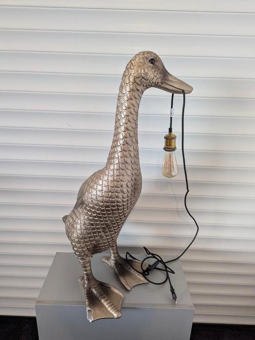 Vloerlamp Son of a Duck – Eend staand – Goud, Huis en Inrichting, Lampen | Vloerlampen, Zo goed als nieuw, 150 tot 200 cm, Ophalen