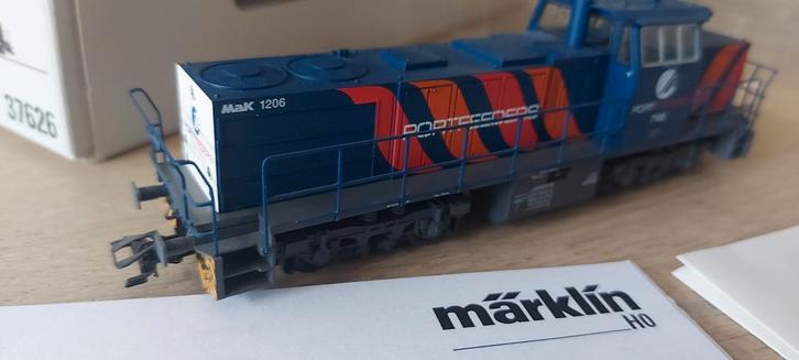Märklin Portfeeders MaK1206 dieselloc MFX artnr 37626 ovp, Hobby en Vrije tijd, Modeltreinen | H0, Zo goed als nieuw, Locomotief