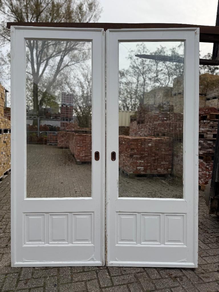 Set schuif / en-suite deuren met glas 211x165cm., Ophalen of Verzenden