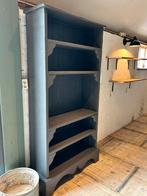 Grijze houten kast, Huis en Inrichting, Kasten | Boekenkasten, 50 tot 100 cm, 25 tot 50 cm, Met plank(en), 150 tot 200 cm