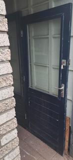 Achterdeur Hardhout 87cm bij 201cm bij 87cm Dubbelglas, Ophalen of Verzenden, Gebruikt