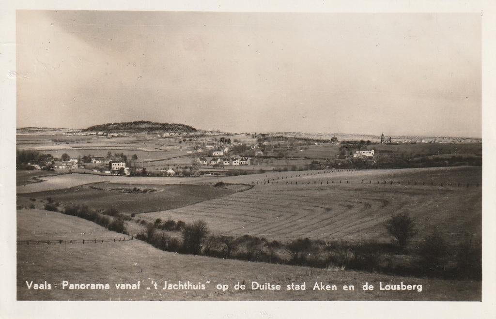 06284 Vaals - Panorama vanaf 't Jachthuis op Aken - gel 1950, Verzenden, 1940 tot 1960, Gelopen, Limburg