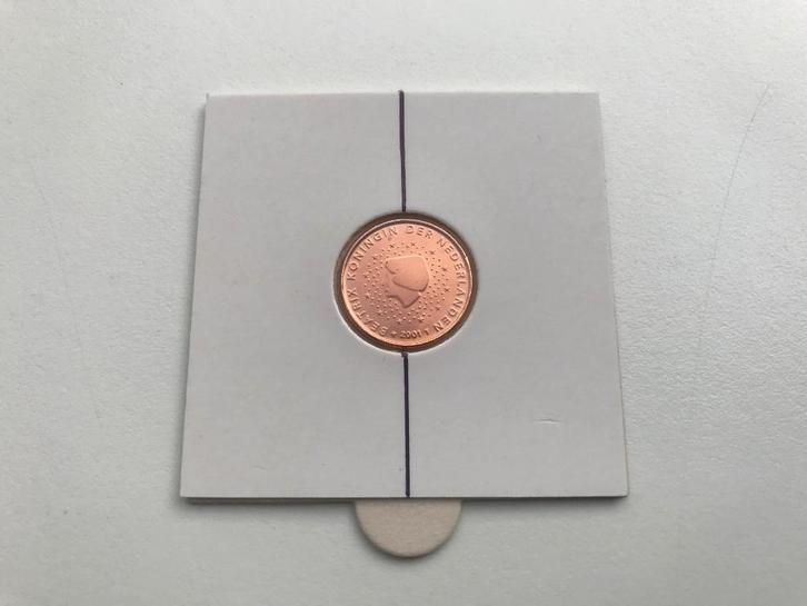 Nederland 1 cent 2001 misslag stempeldraai, Postzegels en Munten, Munten | Europa | Euromunten, Losse munt, 1 cent, Overige landen