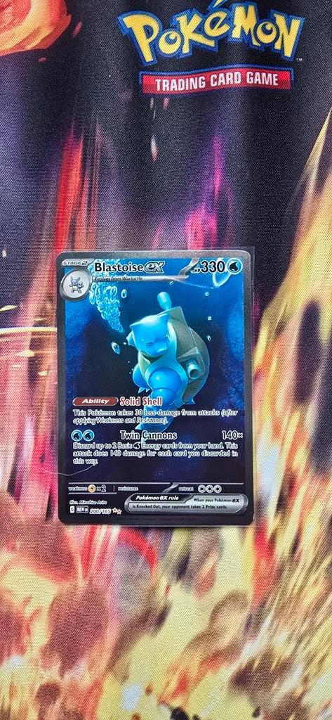 Blastoise EX 200/165 - NM, Hobby en Vrije tijd, Verzamelkaartspellen | Pokémon, Zo goed als nieuw, Losse kaart, Ophalen of Verzenden