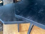Salontafel set 8 kant zwart mango hout 88 & 70 cm, Ophalen, 50 tot 100 cm, Nieuw, 50 tot 100 cm