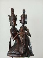 Indonesisch Balinees ? Houten beeld Rama en Sita ?, Antiek en Kunst, Kunst | Beelden en Houtsnijwerken, Ophalen of Verzenden