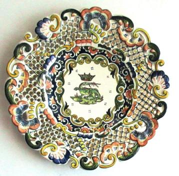 Antiek BLOIS Manufacture France keramiek board van 19eeuw. beschikbaar voor biedingen