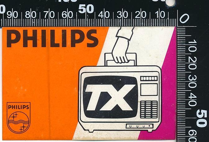 Sticker: Philips - TX, Verzamelen, Stickers, Zo goed als nieuw, Bedrijf of Vereniging, Ophalen of Verzenden