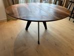 Custom wood and steel Dining table from Houthandel van Steen, Huis en Inrichting, Tafels | Eettafels, Ophalen, Rond, Zo goed als nieuw