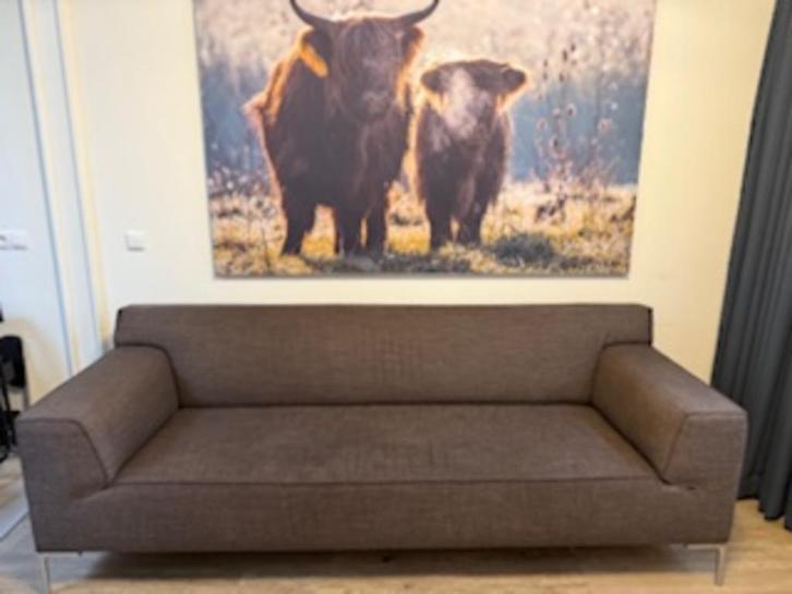 Bloq 4-zitsbank met hocker, Huis en Inrichting, Banken | Bankstellen, Gebruikt, Vierpersoons of meer, 200 tot 250 cm, 75 tot 100 cm