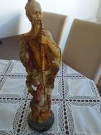Prachig mooi uitgevoerd oud antiek beeld gesigneerd, Ophalen of Verzenden