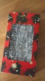 Vintage doosje met zilverkleurig dun tinsel voor kerstboom, Diversen, Kerst, Ophalen of Verzenden, Zo goed als nieuw