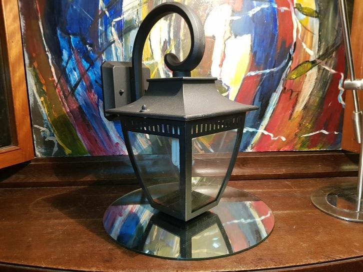 Tuin Wandlamp alu ongebruikt + Spaarlamp, Tuin en Terras, Buitenverlichting, Zo goed als nieuw, Wandlamp, Minder dan 50 watt, Netvoeding