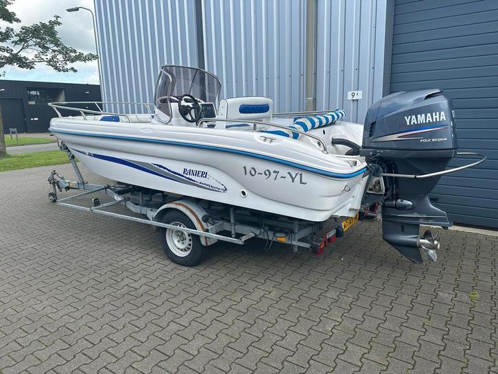 Nette Ranieri Soverato met een Yamaha 115 pk incl. Trailer., Watersport en Boten, Vis- en Consoleboten, Gebruikt, 70 pk of meer