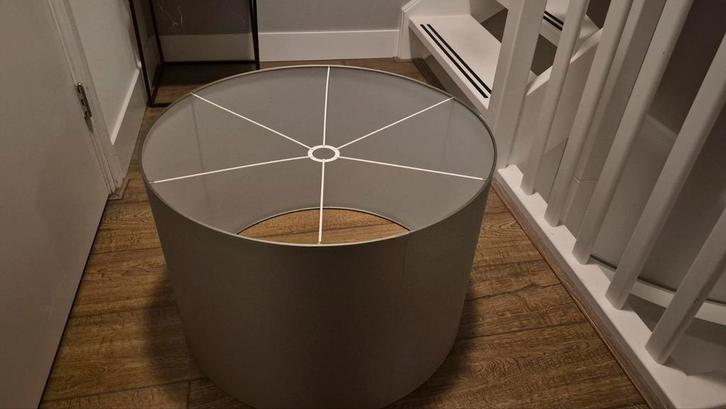 4 mooie nieuwe Lampenkappen - 60 cm, Huis en Inrichting, Lampen | Lampenkappen, Nieuw, 50 cm of meer, Rond, Grijs, Ophalen of Verzenden