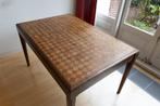 Art-deco eettafel ingelegd hout 86 breed 135 lang + 2x50cm, Antiek en Kunst, Antiek | Meubels | Tafels, Ophalen
