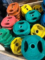 175 kg rubberen halter schijven 30 mm gewichten, Sport en Fitness, Fitnessmaterialen, Ophalen, Halterschijven, Gebruikt, 30 mm