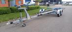 Riba tandemas boottrailer, 3000 kg, 700 cm lang, Kielboottrailer, Verstelbare verlichting, 6 tot 9 meter, Zo goed als nieuw