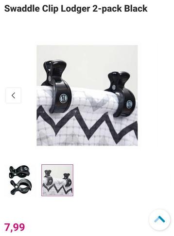 Swaddle Clip Lodger 2 x 2-pack Black 4 stuks knijpers beschikbaar voor biedingen