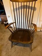 Vintage scandinavische spijlenstoel, Ophalen, Gebruikt, Bruin, Eén