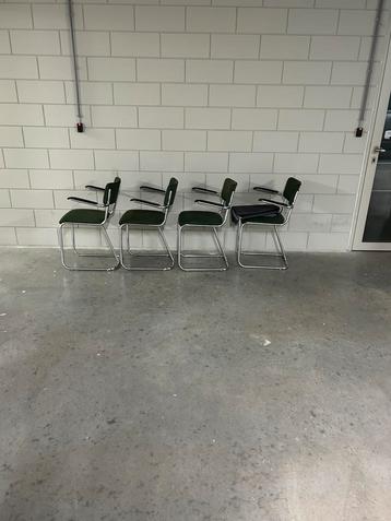 4x Buizenframe stoelen Gispen of Gispen stijl beschikbaar voor biedingen