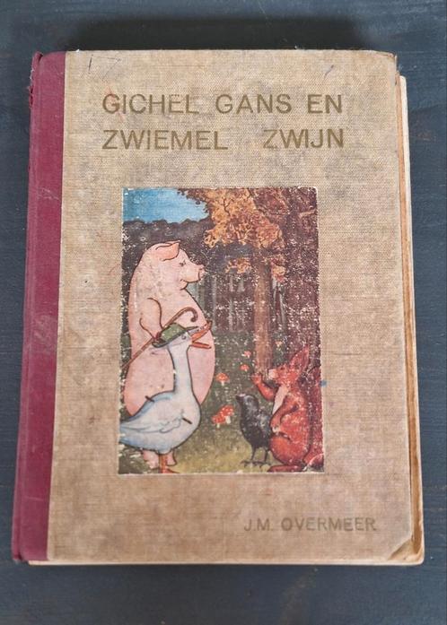 Gichel Gans en Zwiemel Zwijn - J.M. Overmeer - Vintage, Antiek en Kunst, Antiek | Boeken en Bijbels, Ophalen of Verzenden