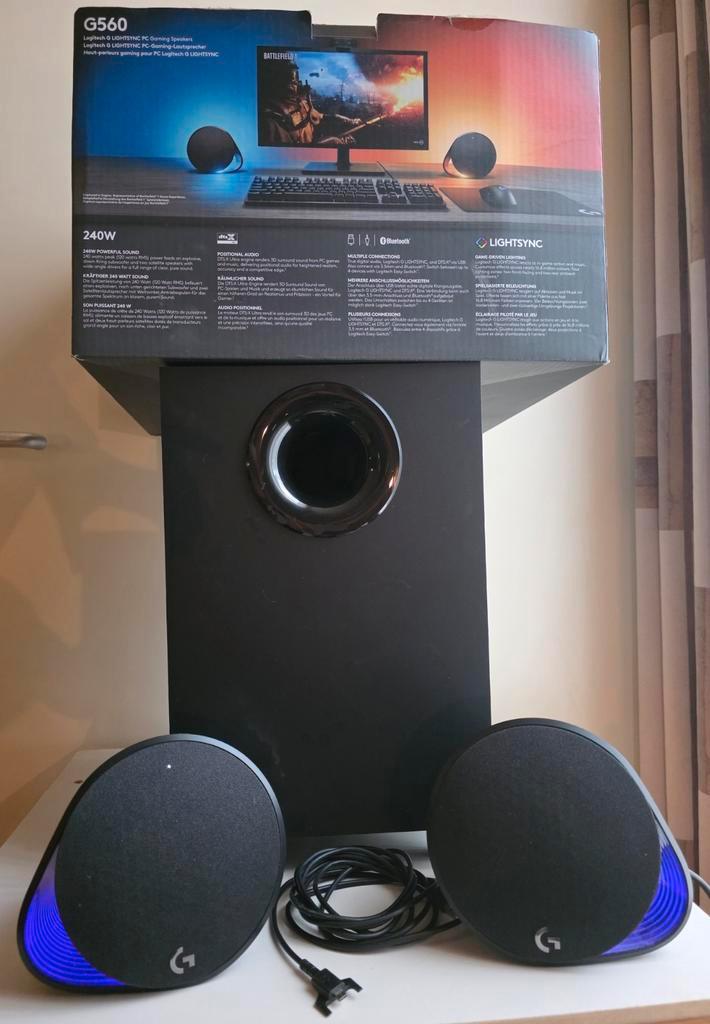 Logitech G560 Lightsync gaming Speakers - Zo goed als nieuw!, Computers en Software, Pc speakers, Zo goed als nieuw, Audiokanaal 2.1