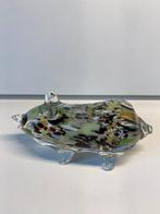 Leerdam - glazen kleurrijk varken, Antiek en Kunst, Antiek | Glas en Kristal, Ophalen of Verzenden