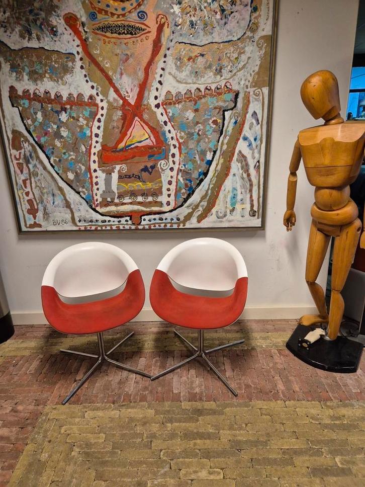 Maxdesign "So Happy" Stoelen, Huis en Inrichting, Stoelen, Zo goed als nieuw, Twee, Kunststof, Rood, Ophalen