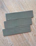 Moss kleurige glanzende tegels 7,5x30, grijze tegeltjes, Doe-het-zelf en Verbouw, Tegels, Nieuw, Ophalen of Verzenden, Minder dan 20 cm