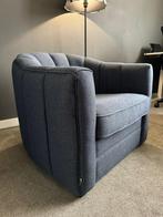 Nette donkerblauwe Riviera Maison Fauteuil St. Lewis Swivel, Rivièra Maison, 75 tot 100 cm, Minder dan 75 cm, Stof