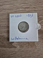 1896 Wilhelmina 10 Cent, Zilver, Ophalen of Verzenden, 10 cent, Koningin Wilhelmina